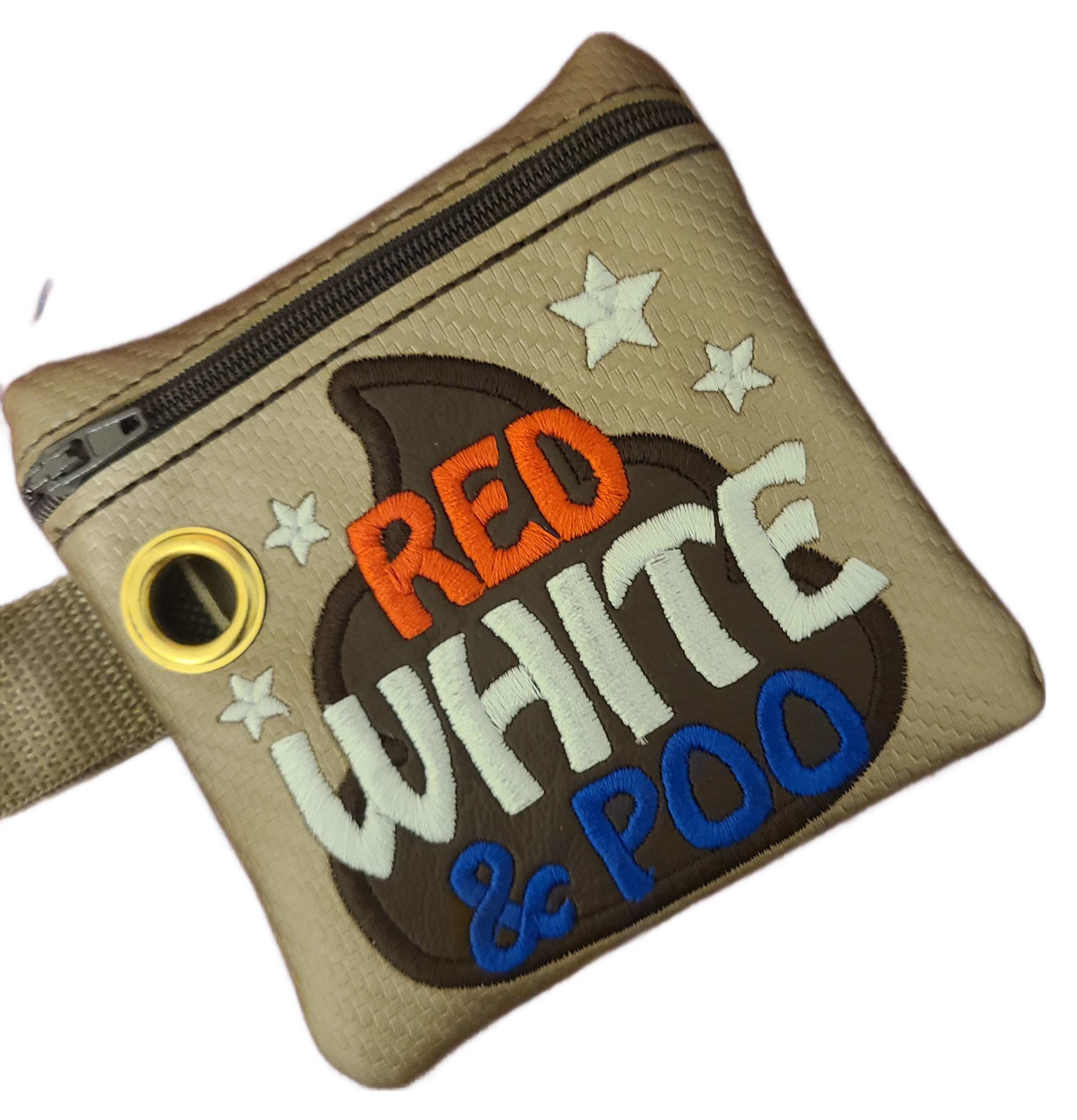 Red White & Poo Poo Bag