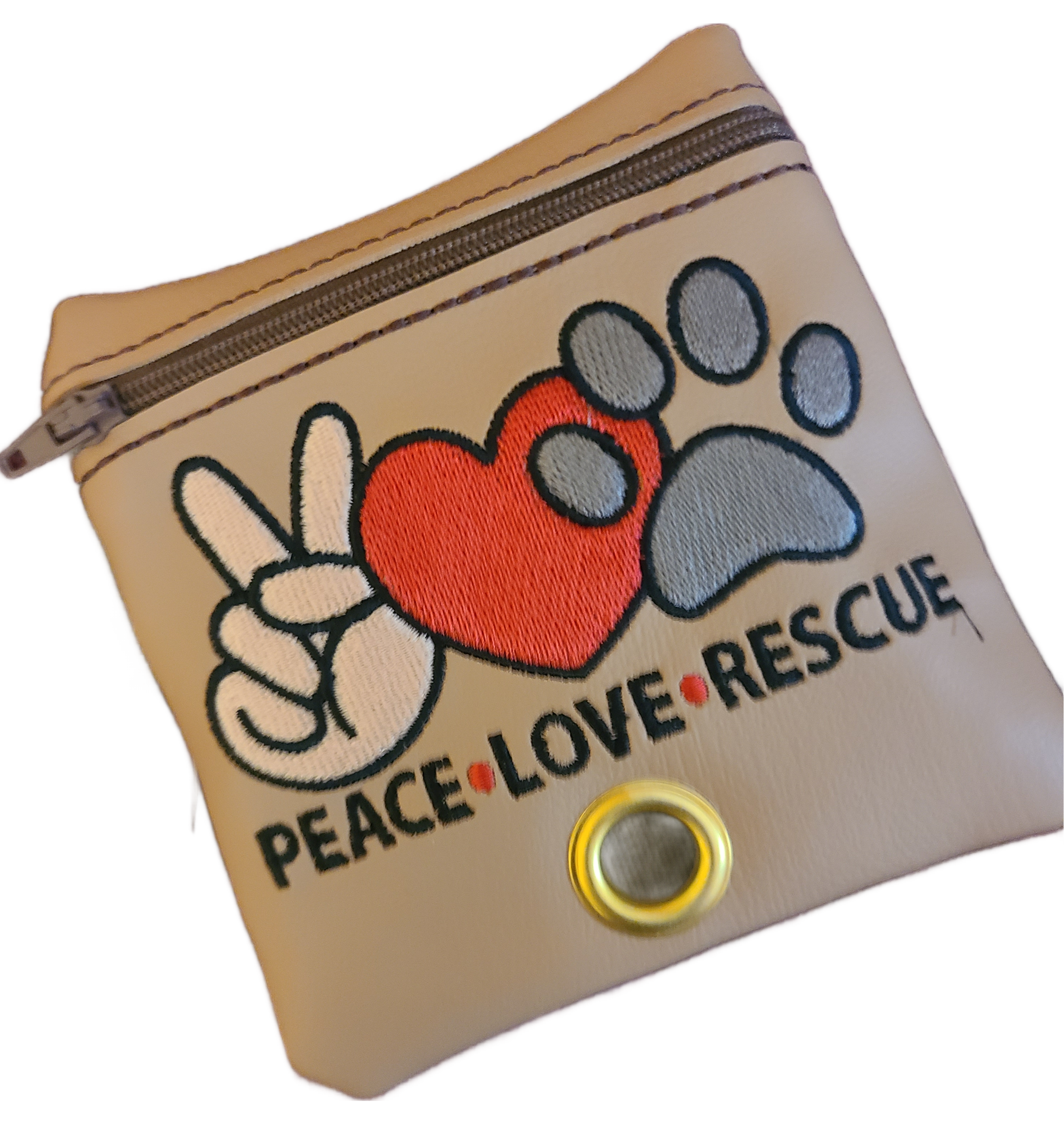 Peace Love Rescue Poo Bag #881